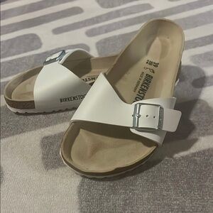 Birkenstock Women's Madrid White Slide Sandals